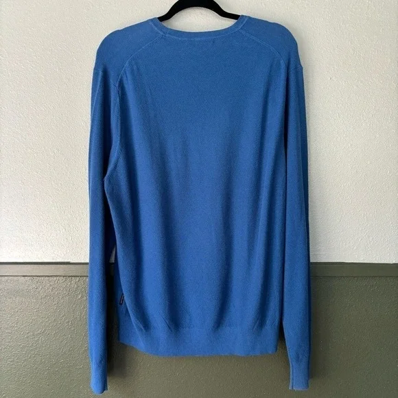 Michael Kors NWT‎ Long Sleeve Crew Neck Ocean Blue Men's Lightweight Sweater XXL - Picture 2 of 8